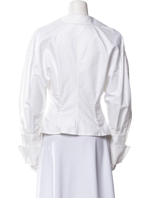 Jacquemus Plunge Neckline Long Sleeve Blouse