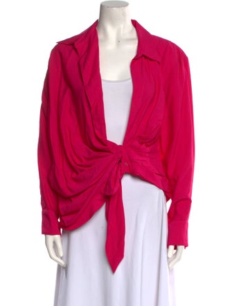 Jacquemus Cowl Neck Long Sleeve Blouse