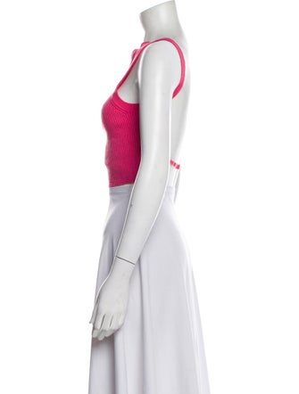 Jacquemus Linen Bateau Neckline Crop Top