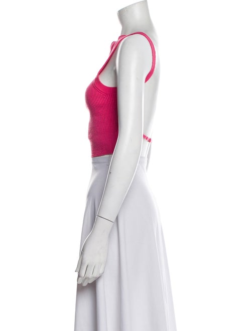 Jacquemus Linen Bateau Neckline Crop Top