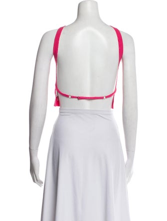 Jacquemus Linen Bateau Neckline Crop Top