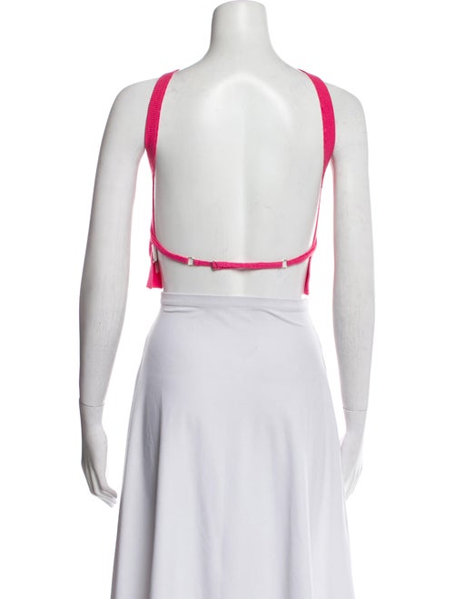 Jacquemus Linen Bateau Neckline Crop Top