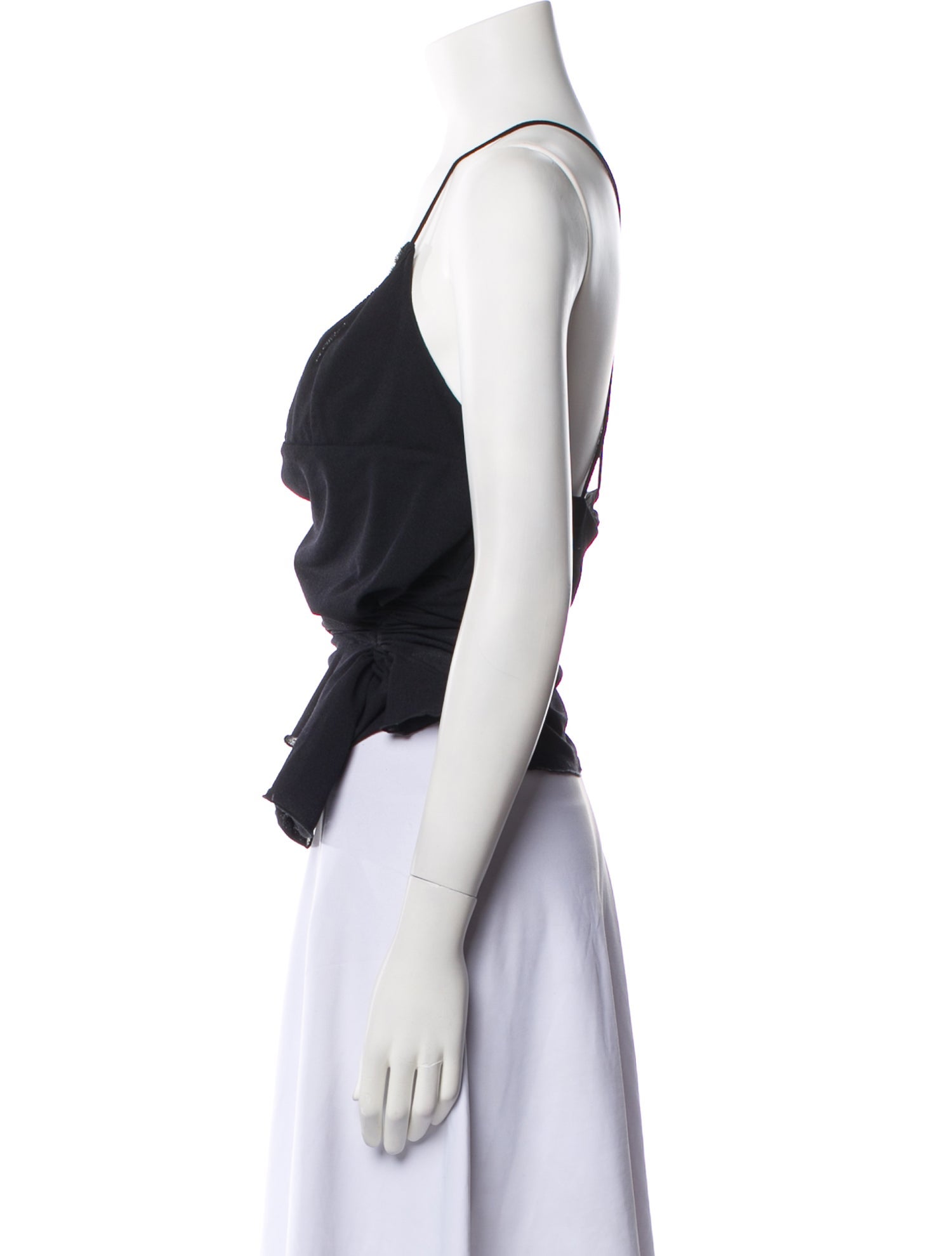 Jacquemus Cowl Neck Sleeveless Crop Top