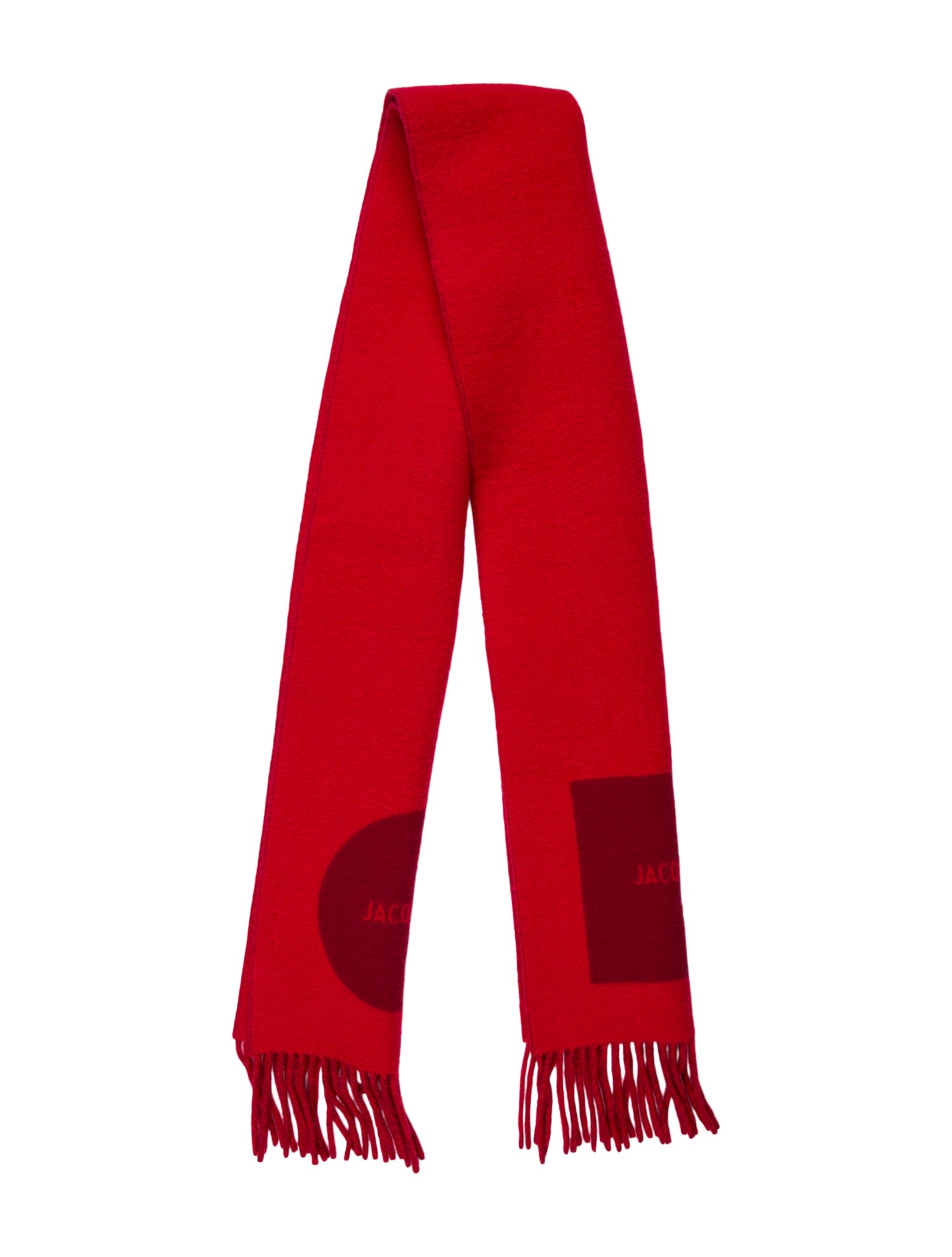 Jacquemus Lambswool Graphic Print Scarf