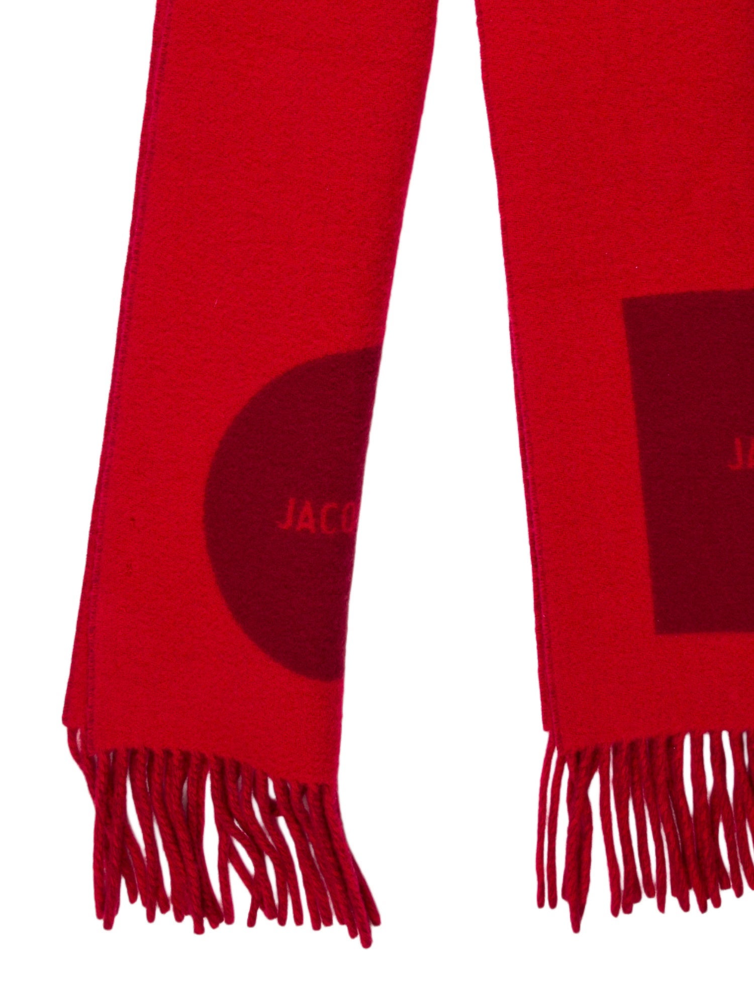 Jacquemus Lambswool Graphic Print Scarf