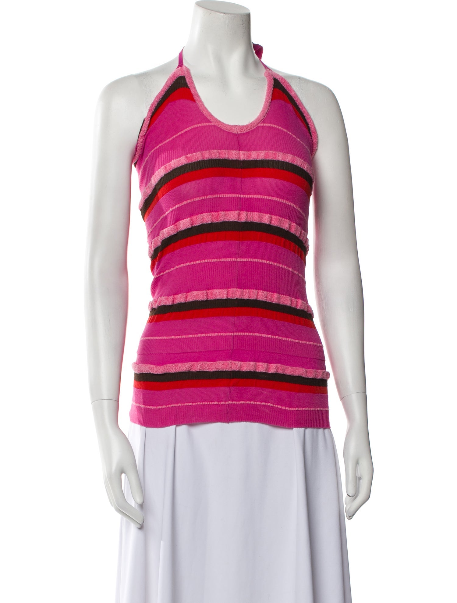 Jacquemus Striped Scoop Neck Top