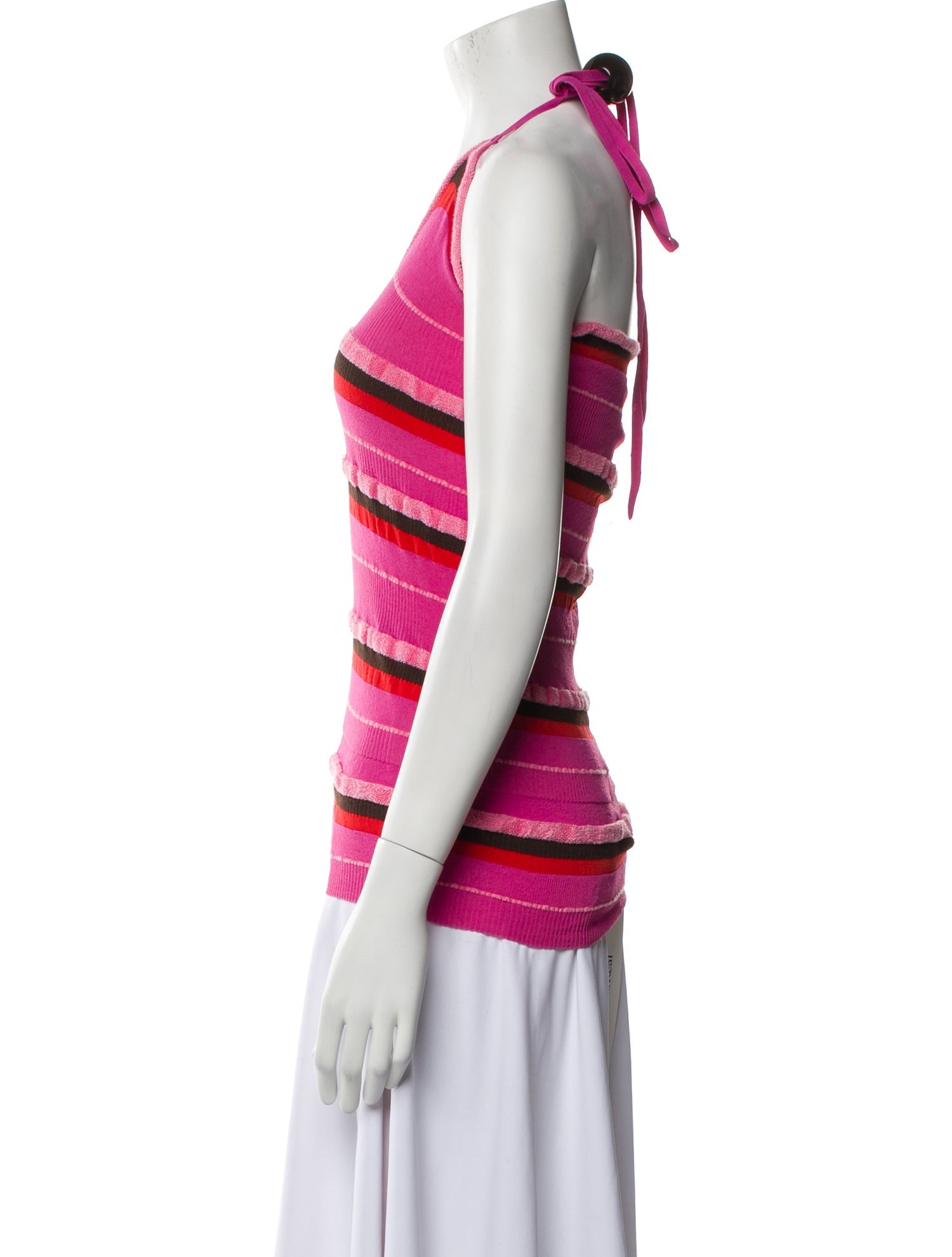 Jacquemus Striped Scoop Neck Top