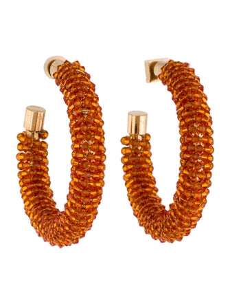 Jacquemus 'Creoles Brila' Beaded Hoop Earrings
