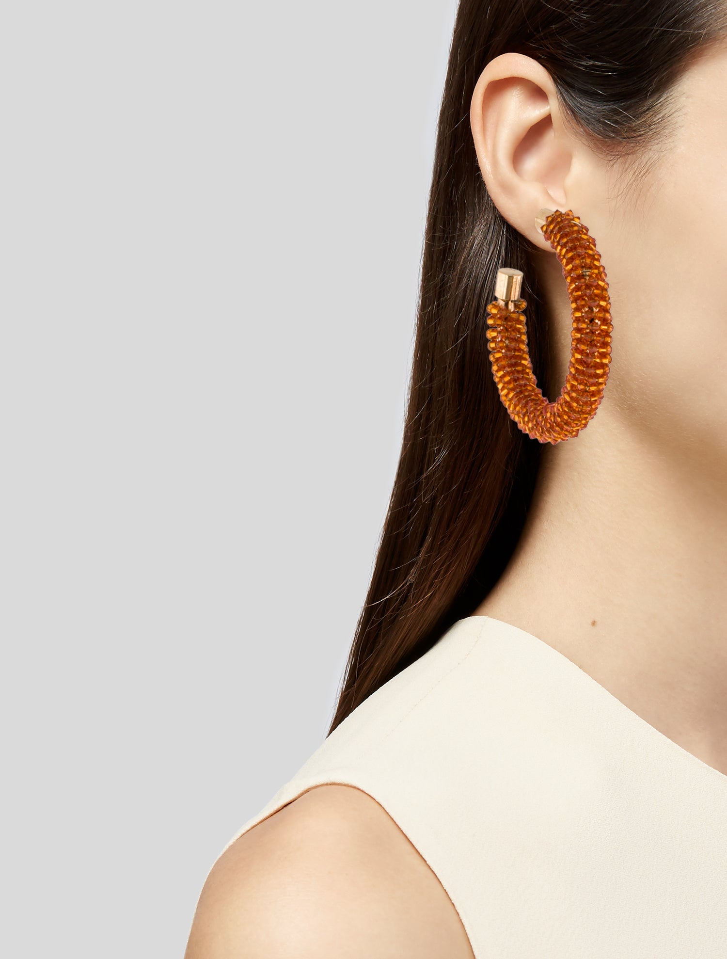 Jacquemus 'Creoles Brila' Beaded Hoop Earrings