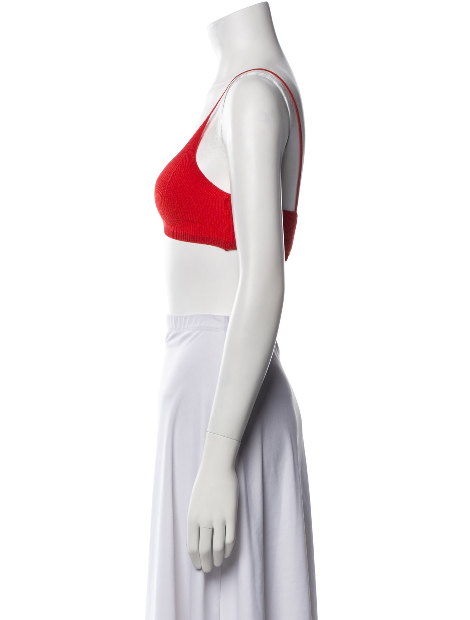 Jacquemus Scoop Neck Sleeveless Crop Top