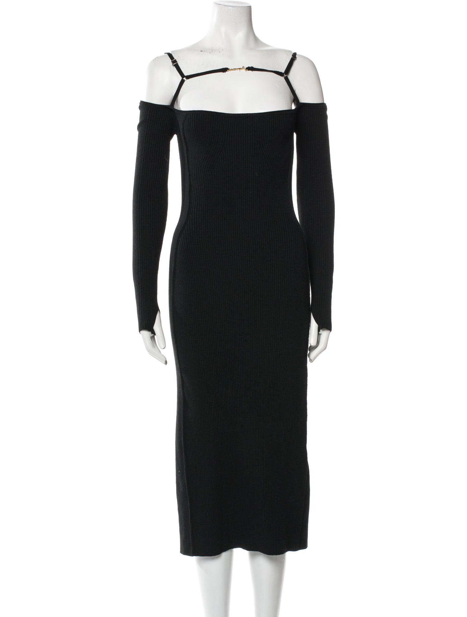 Jacquemus Off-The-Shoulder Midi Length Dress