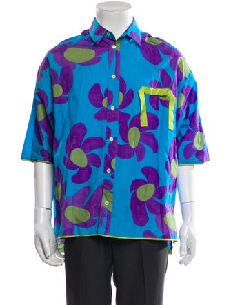Jacquemus Floral Print Short Sleeve Shirt