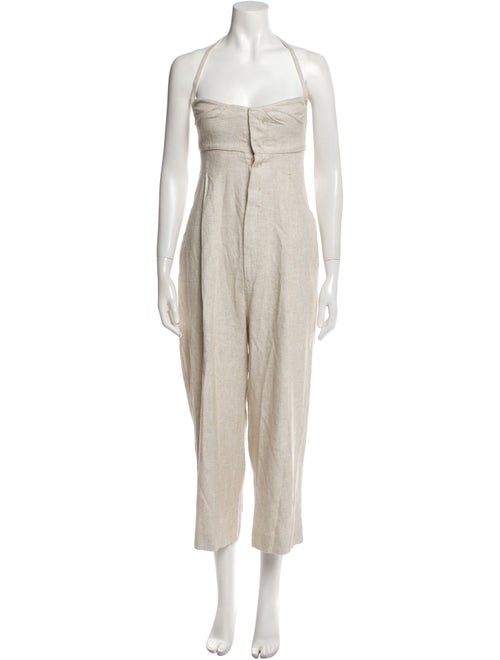Jacquemus Linen Square Neckline Jumpsuit