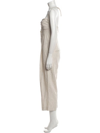 Jacquemus Linen Square Neckline Jumpsuit