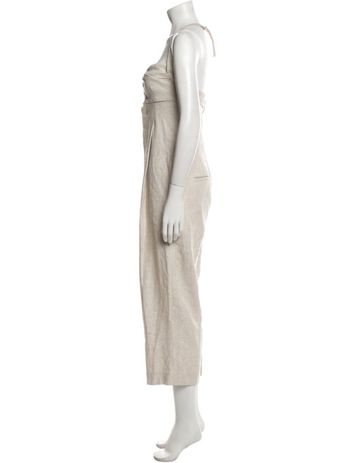 Jacquemus Linen Square Neckline Jumpsuit