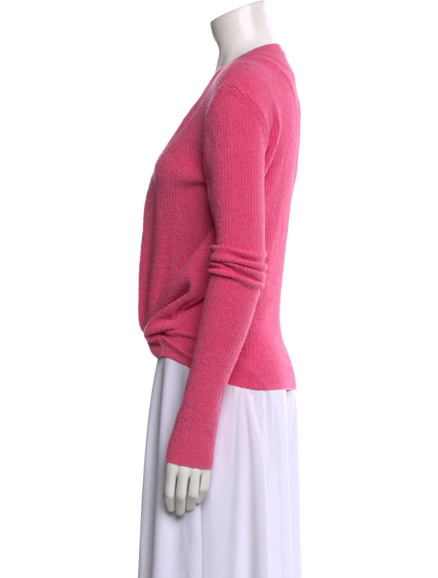 Jacquemus V-Neck Long Sleeve Crop Top