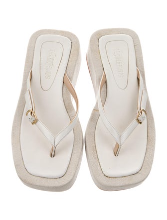 Jacquemus Canvas Flip Flops