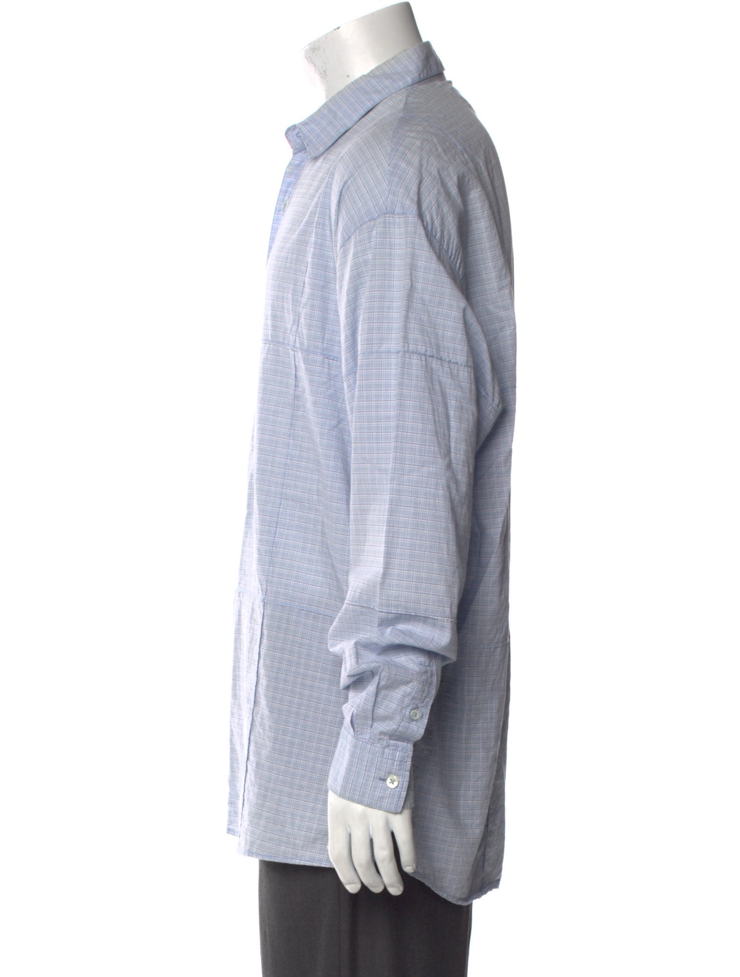Jacquemus Plaid Print Long Sleeve Dress Shirt