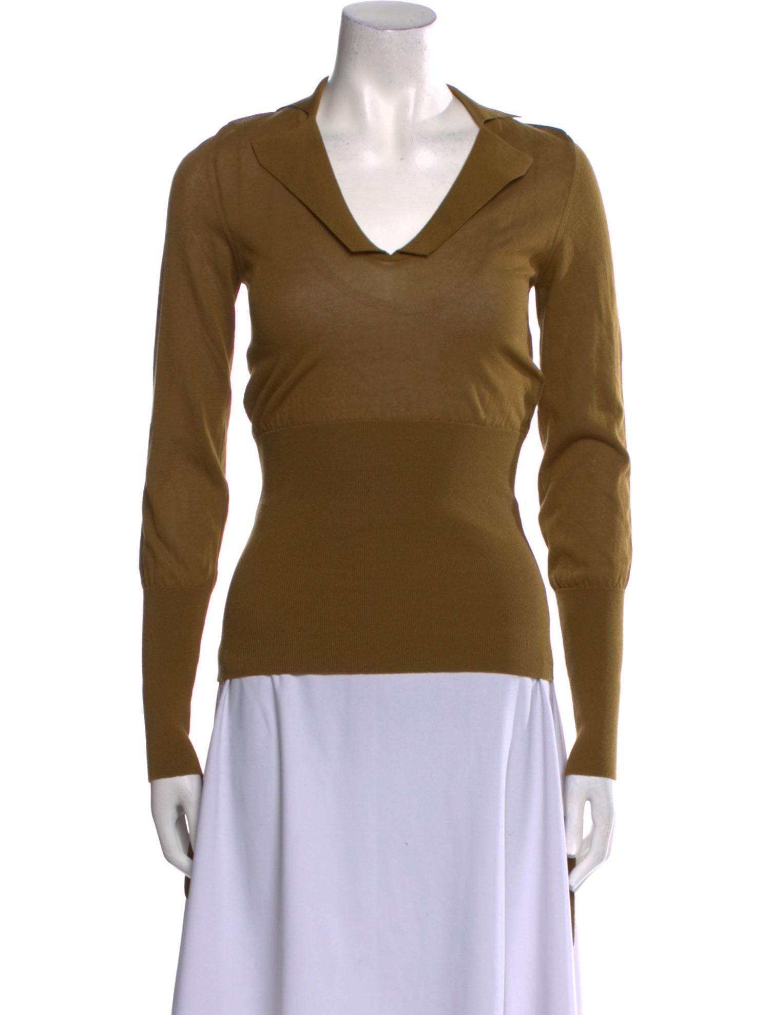 Jacquemus V-Neck Long Sleeve Top