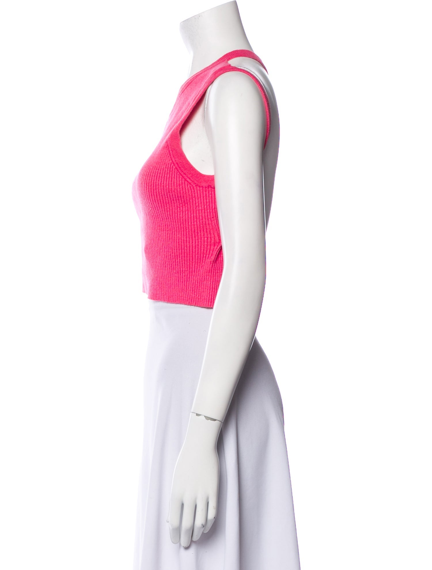 Jacquemus Linen One-Shoulder Crop Top