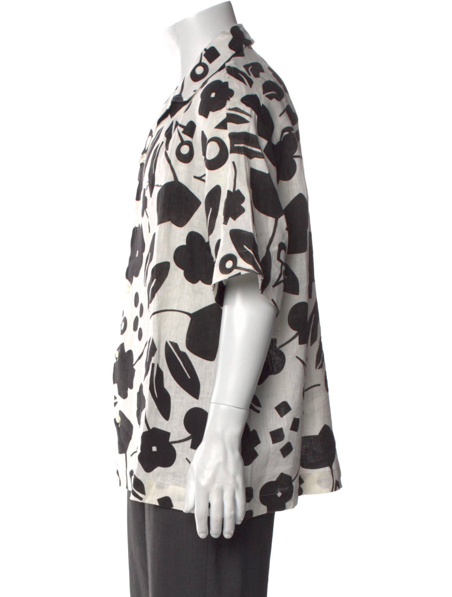 Jacquemus Linen Floral Print Shirt