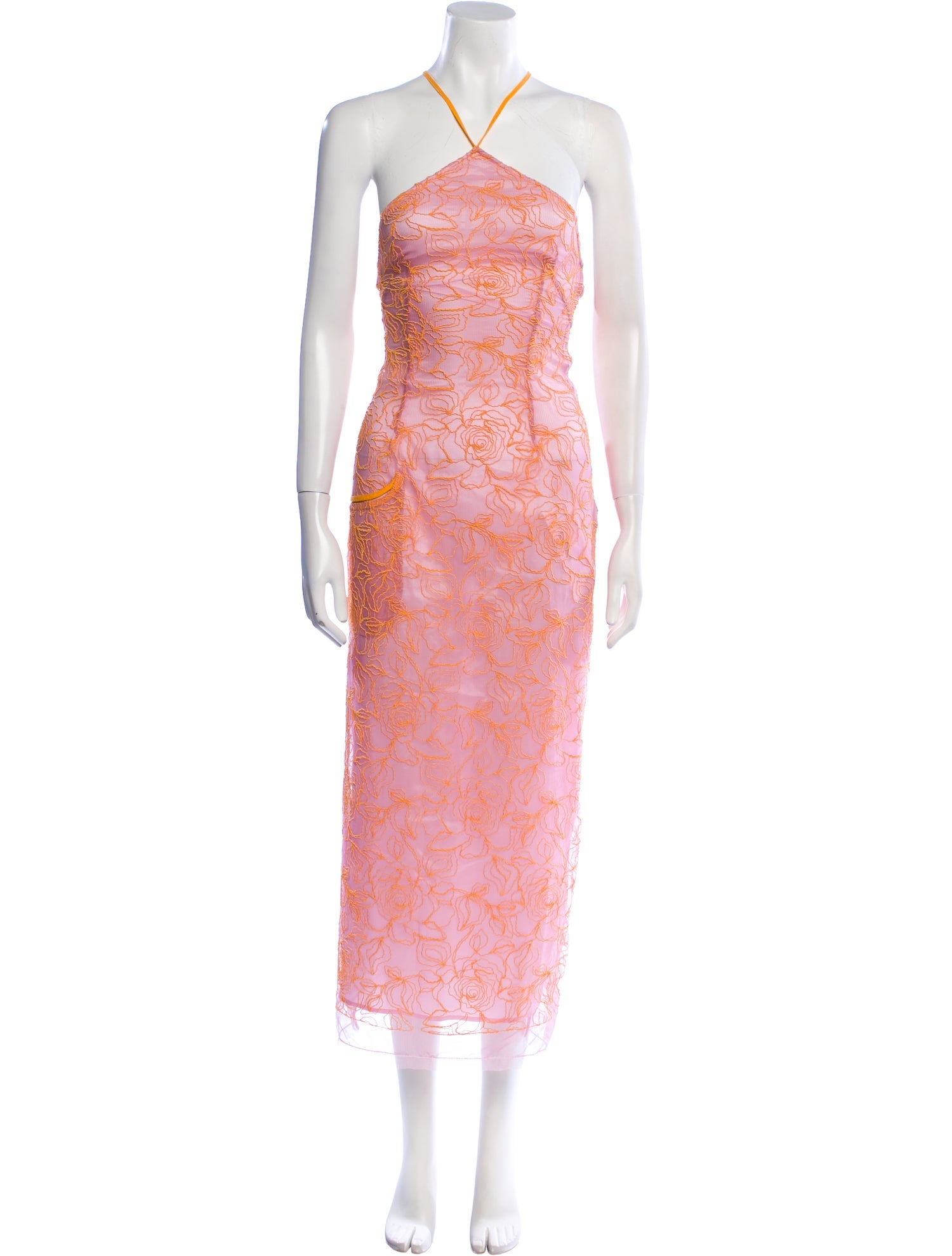 Jacquemus Lace Pattern Long Dress