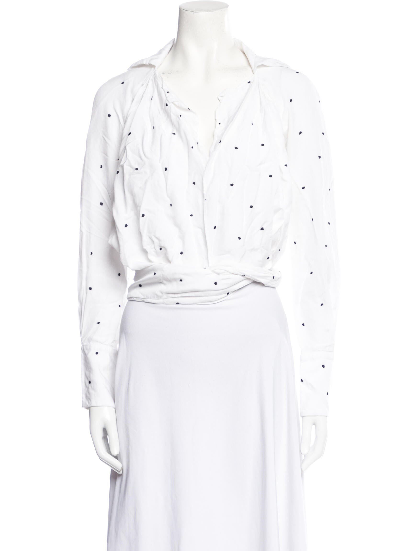 Jacquemus V-Neck Long Sleeve Crop Top