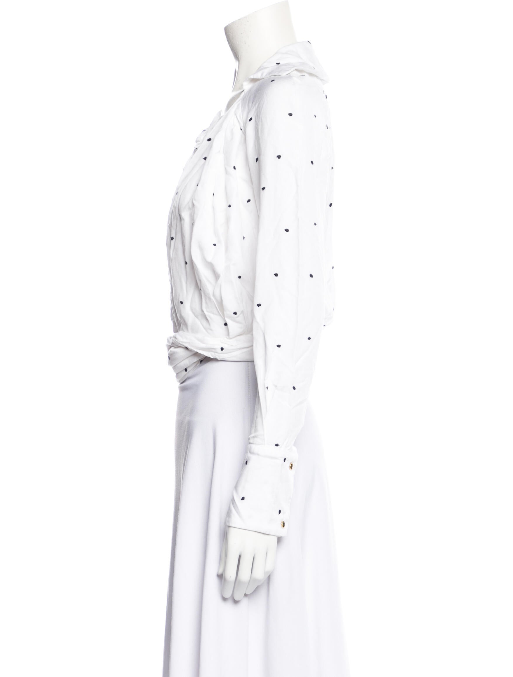 Jacquemus V-Neck Long Sleeve Crop Top