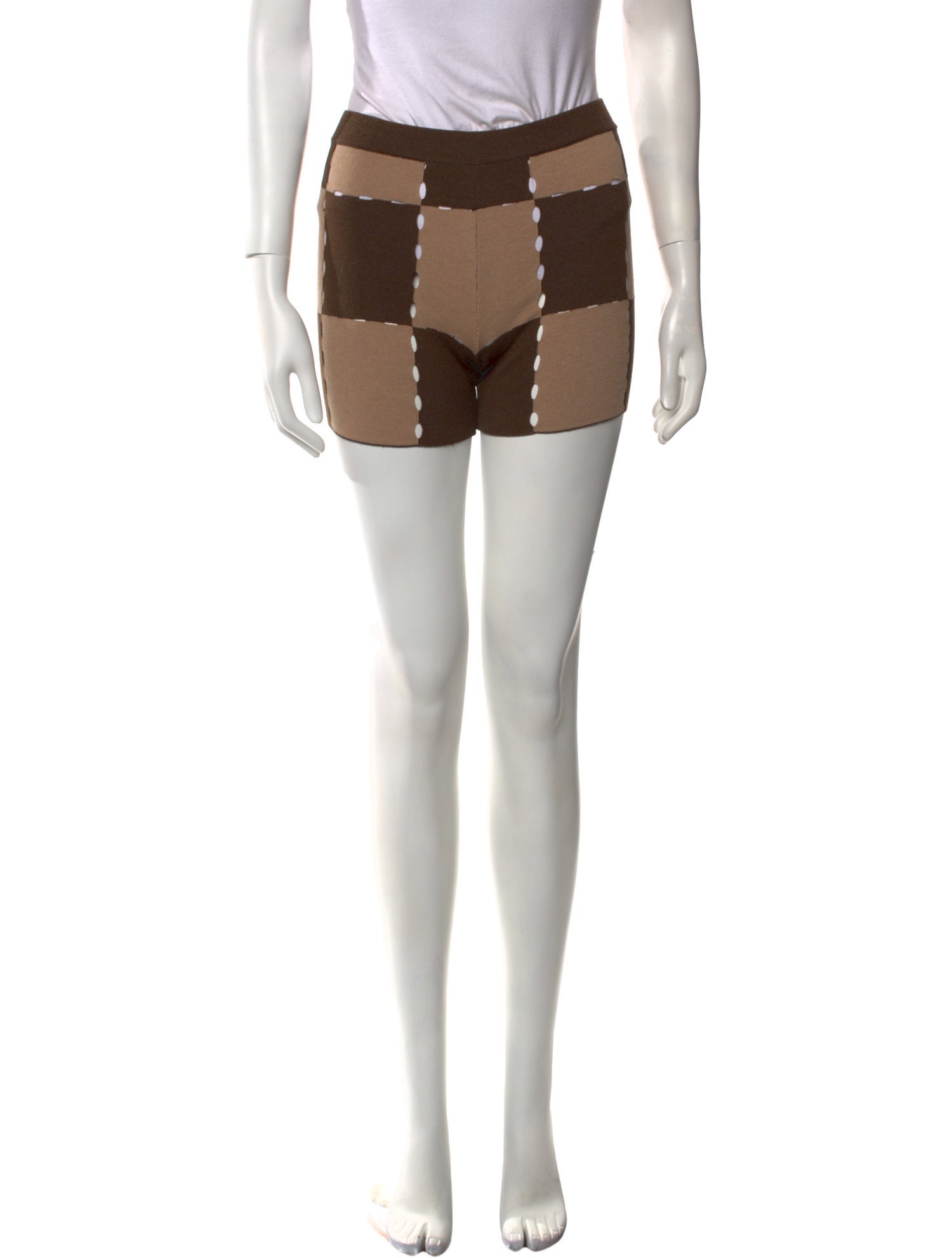 Jacquemus Colorblock Pattern Mini Shorts