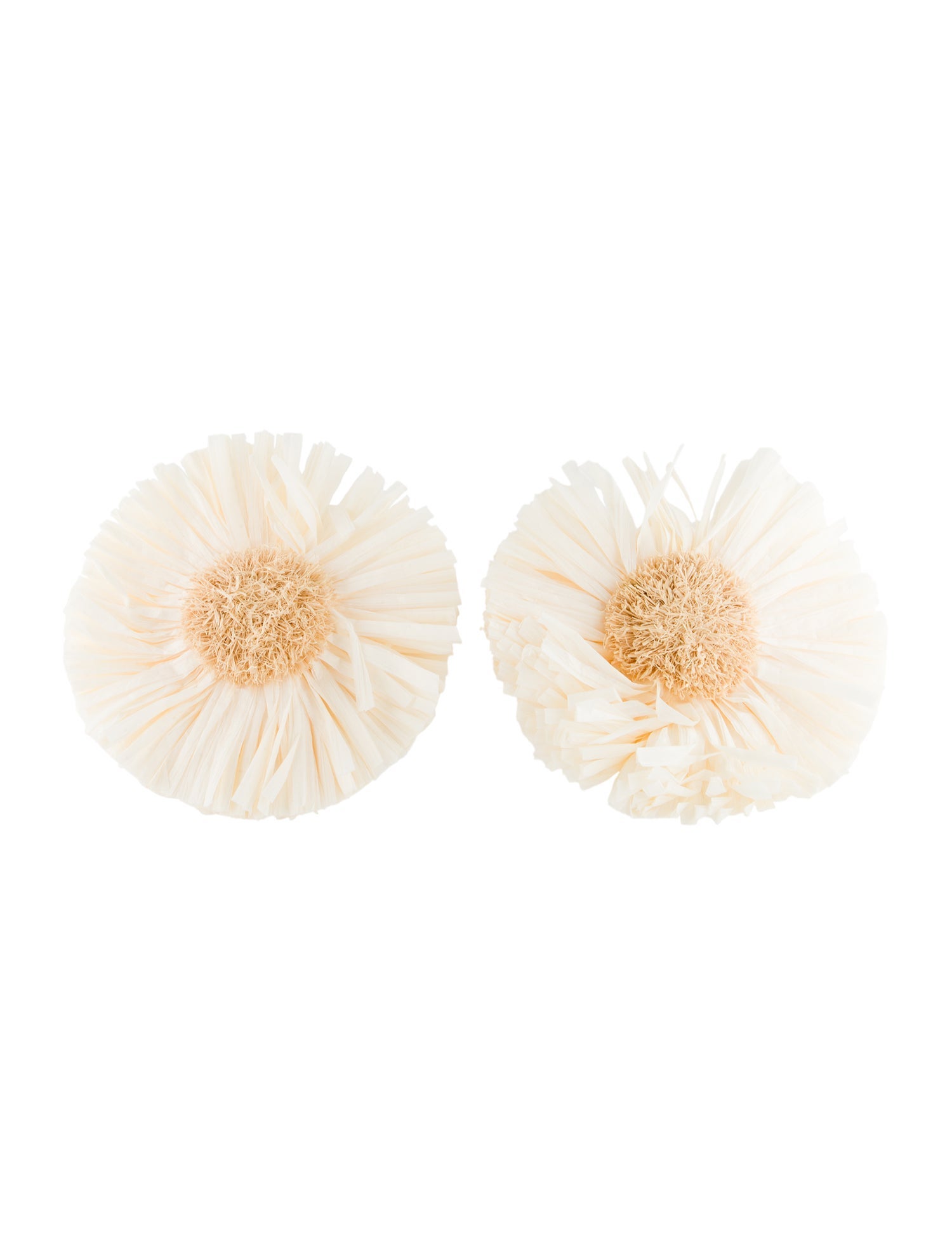 Jacquemus Oversized Raffia Flower Earrings