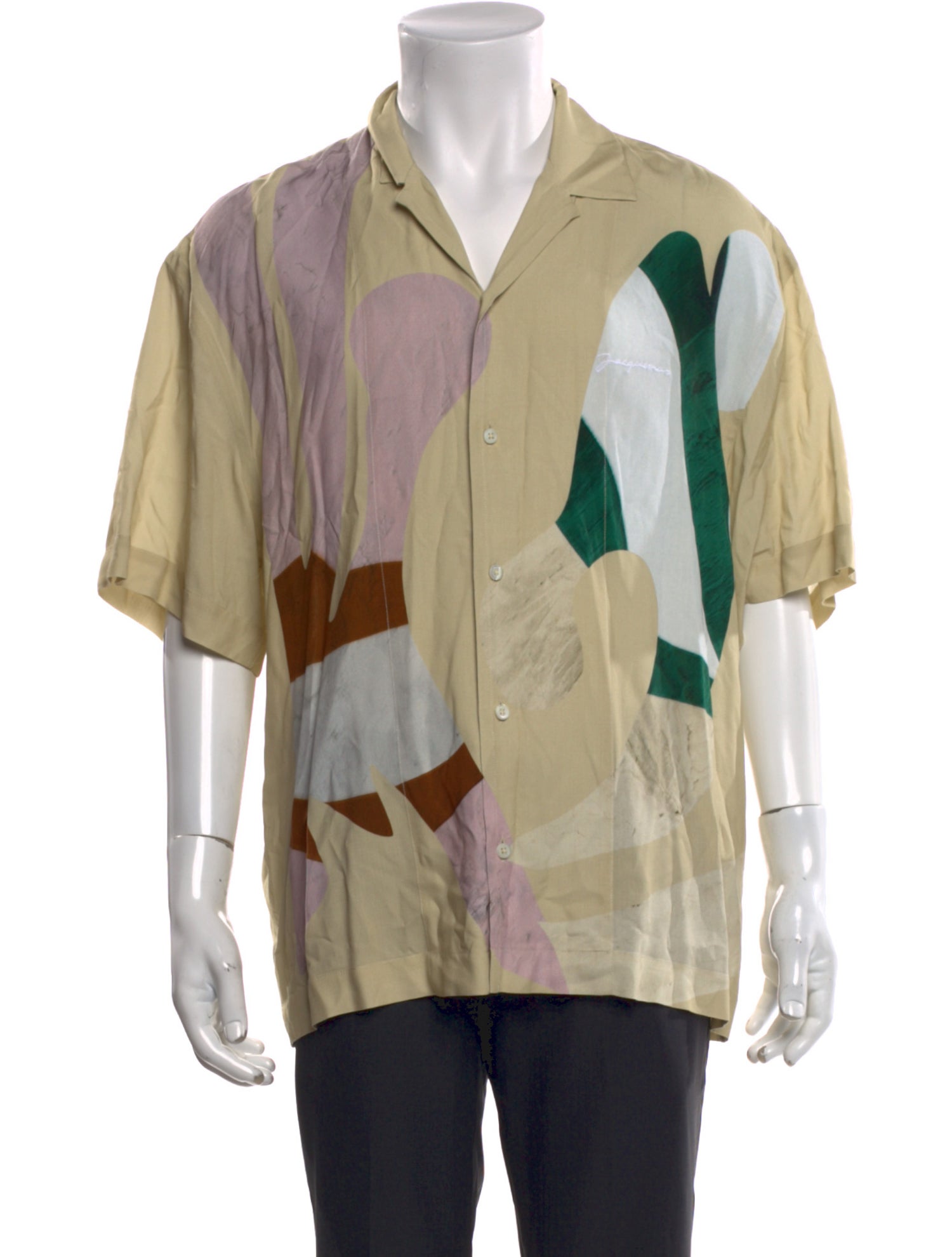 Jacquemus Colorblock Pattern Short Sleeve Shirt