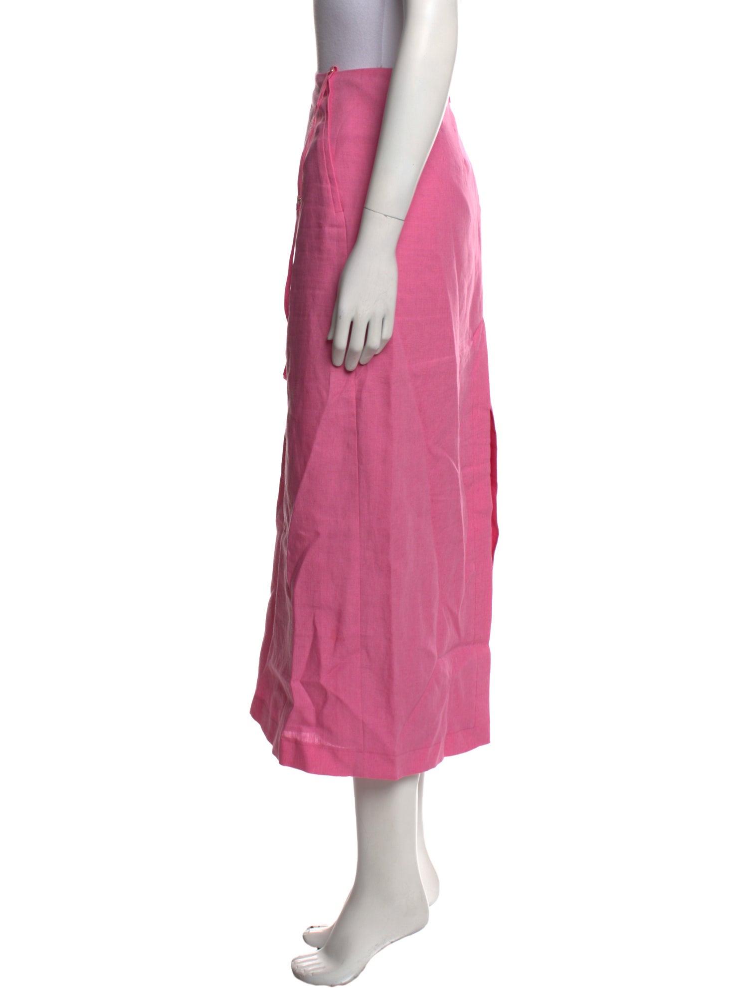 Jacquemus Pleated Accents Midi Length Skirt