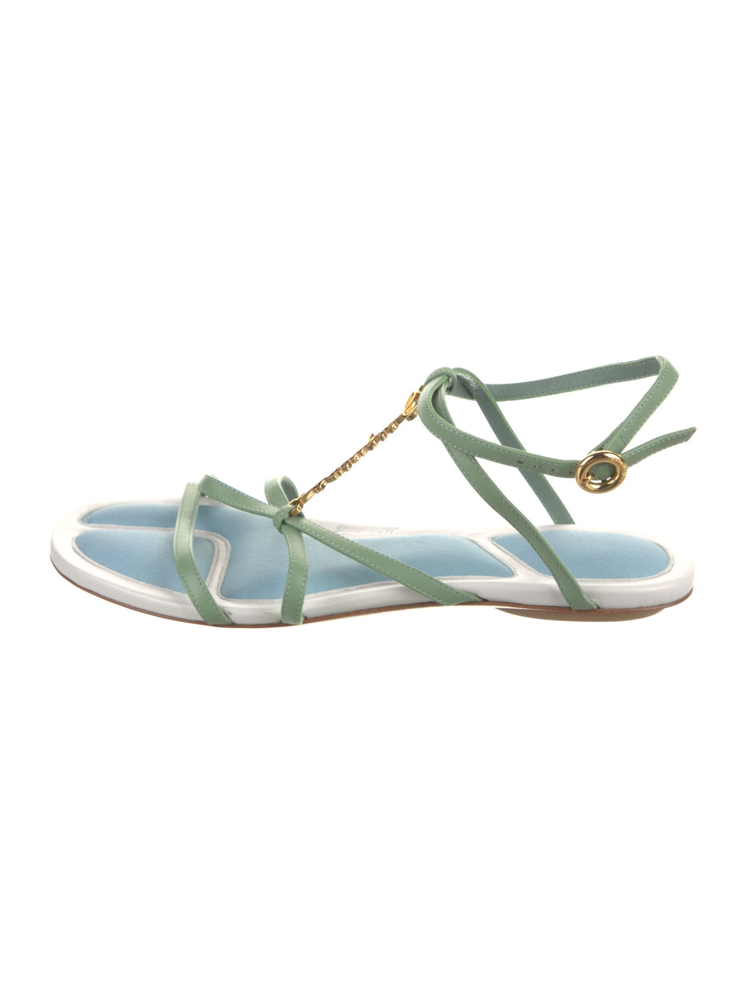 Jacquemus Leather Chain-Link Accents Slides
