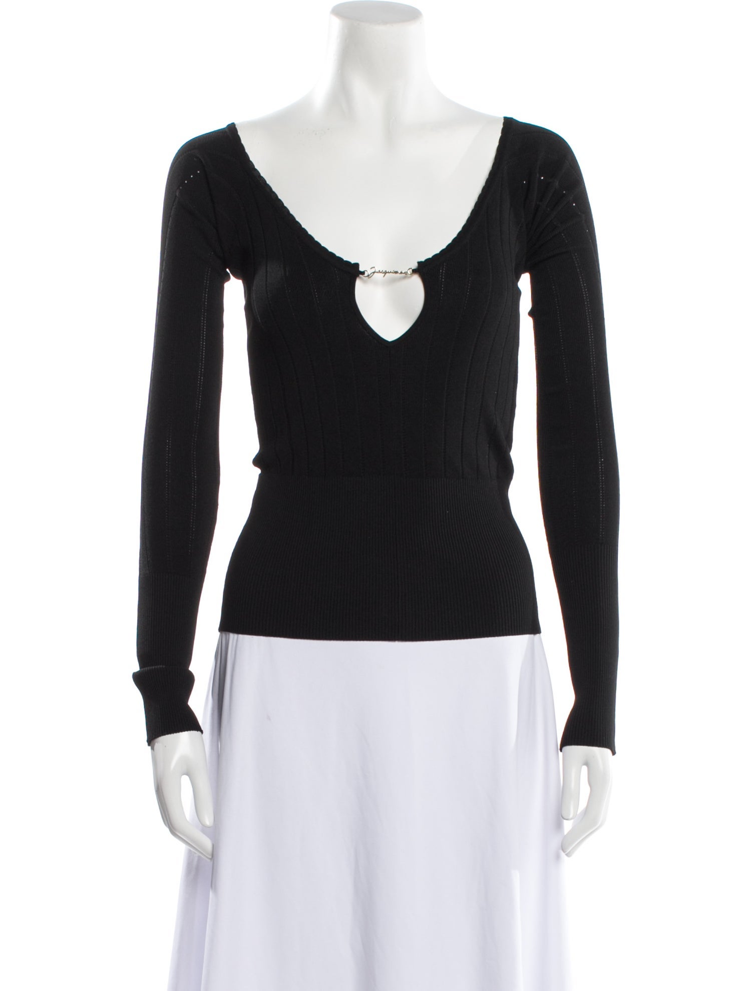 Jacquemus V-Neck Long Sleeve Top
