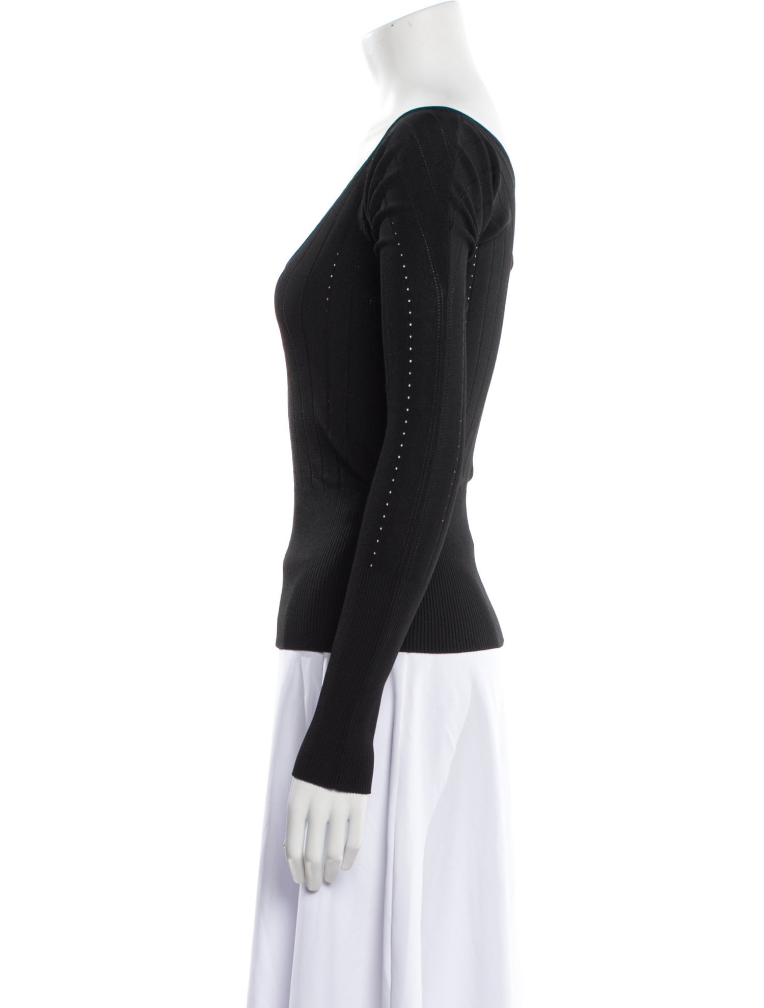 Jacquemus V-Neck Long Sleeve Top