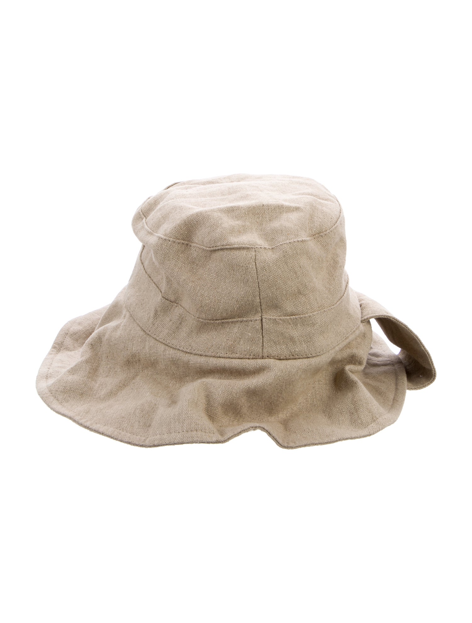 Jacquemus Neutral Linen Pattern Printed Baja Hat