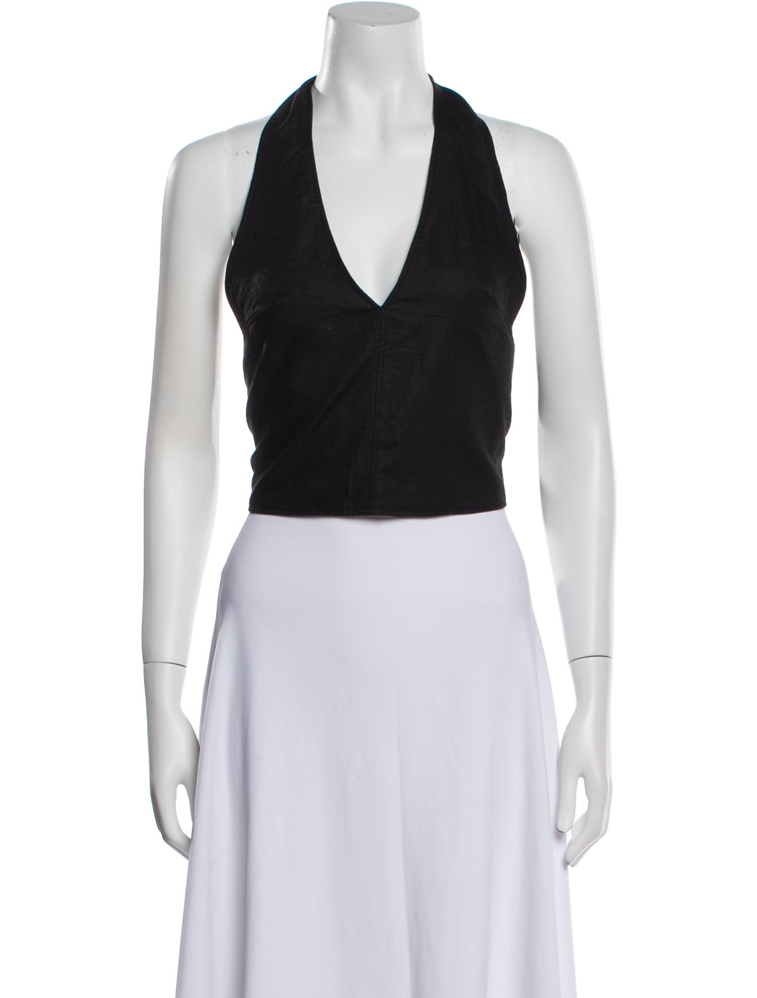 Jacquemus V-Neck Sleeveless Crop Top