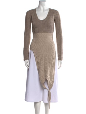 Jacquemus Merino Wool Colorblock Pattern Sweater