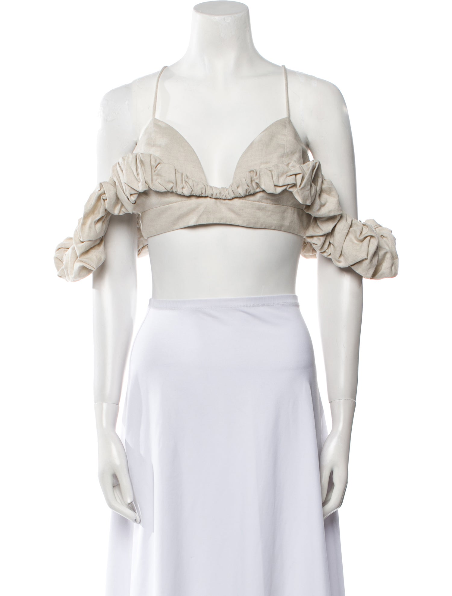 Jacquemus Off-The-Shoulder Short Sleeve Crop Top w/ Tags