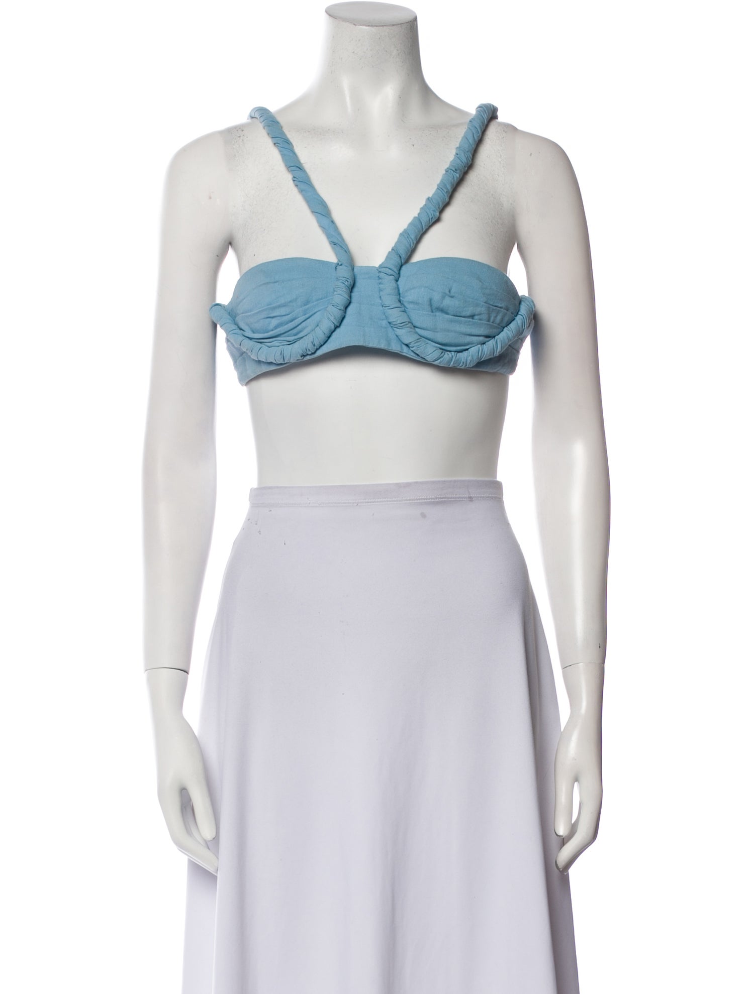 Jacquemus Square Neckline Sleeveless Crop Top