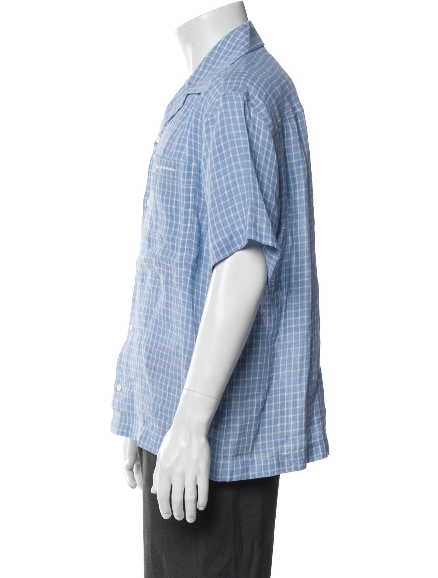Jacquemus Linen Plaid Print Shirt