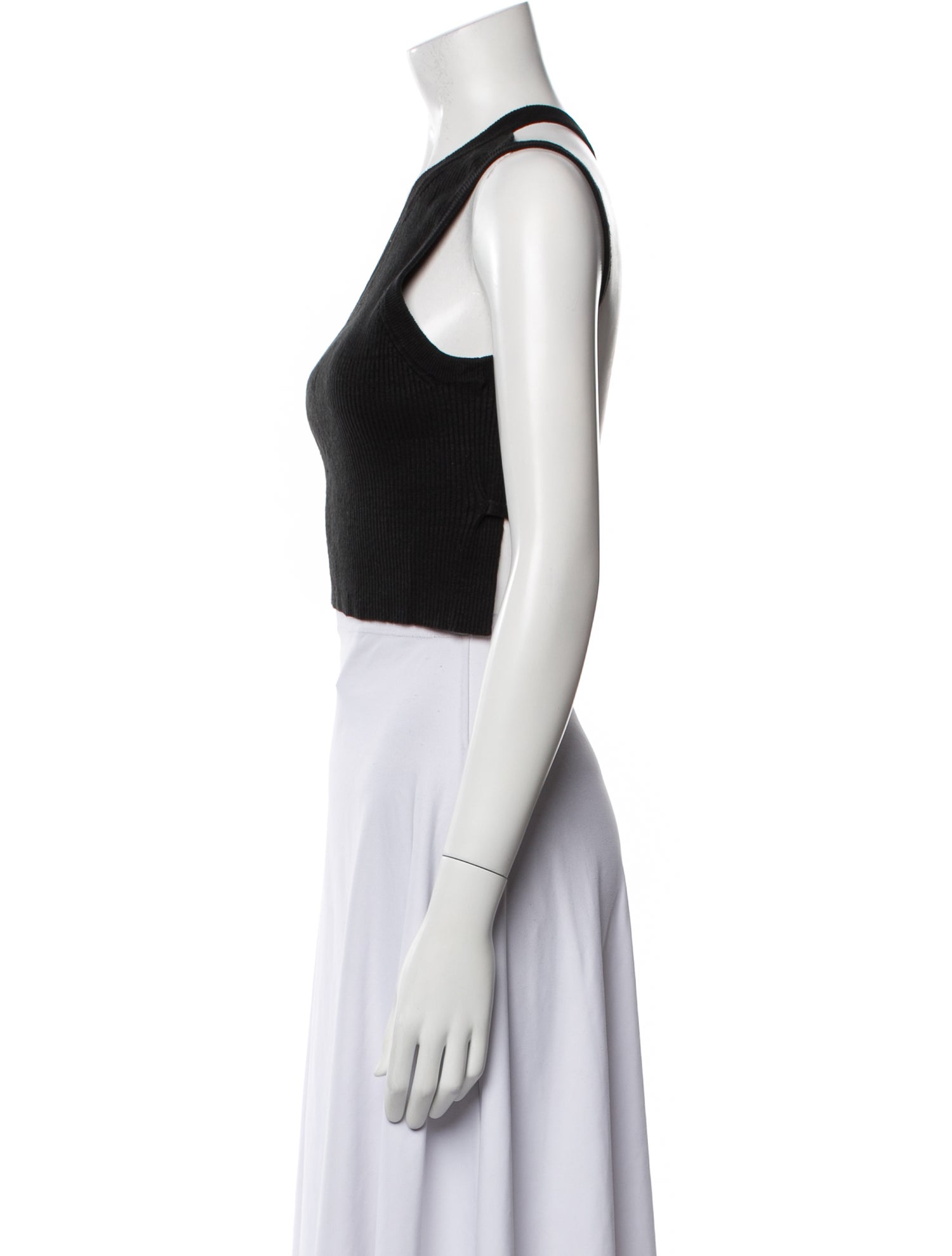 Jacquemus Linen One-Shoulder Crop Top