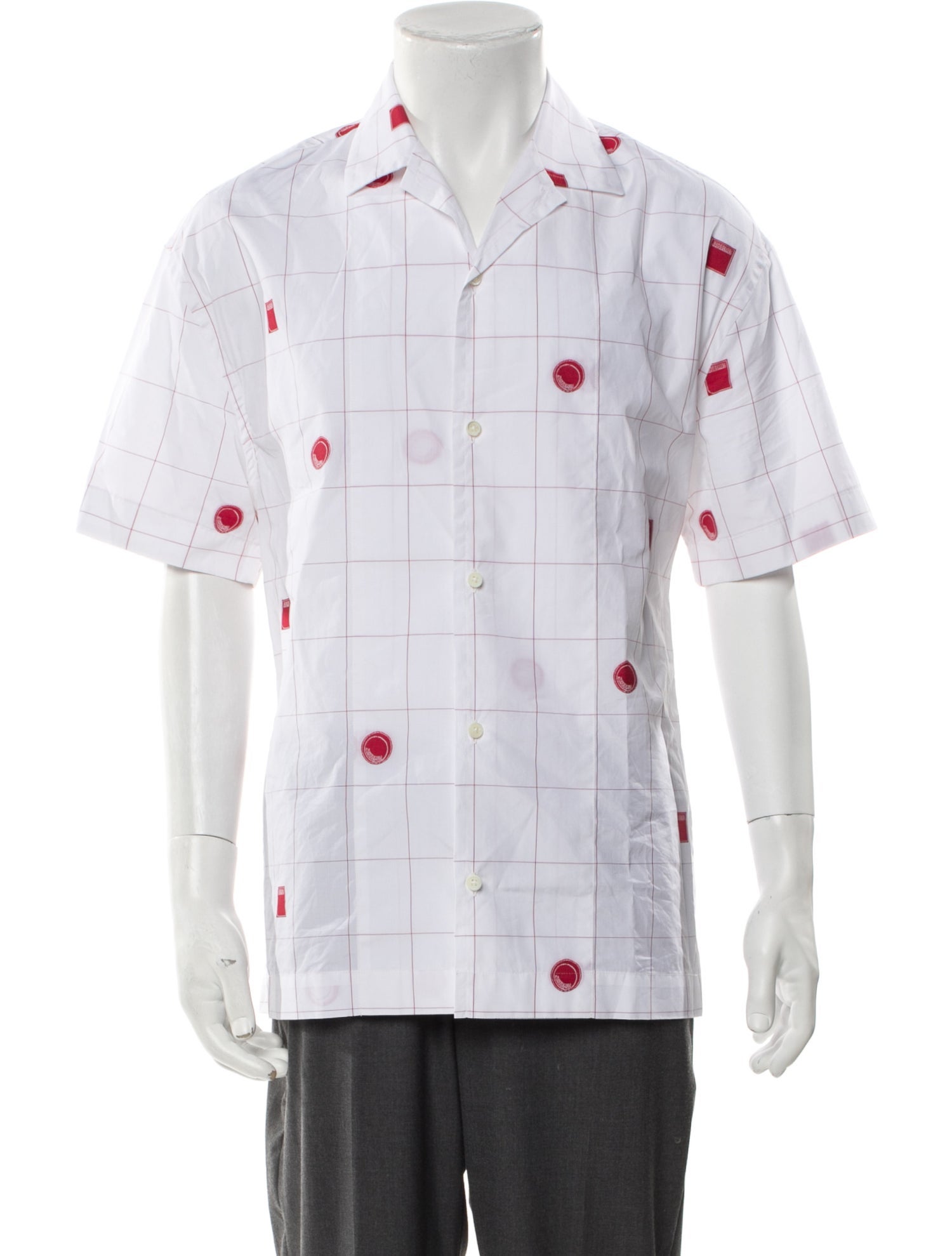 Jacquemus Plaid Print Short Sleeve Shirt