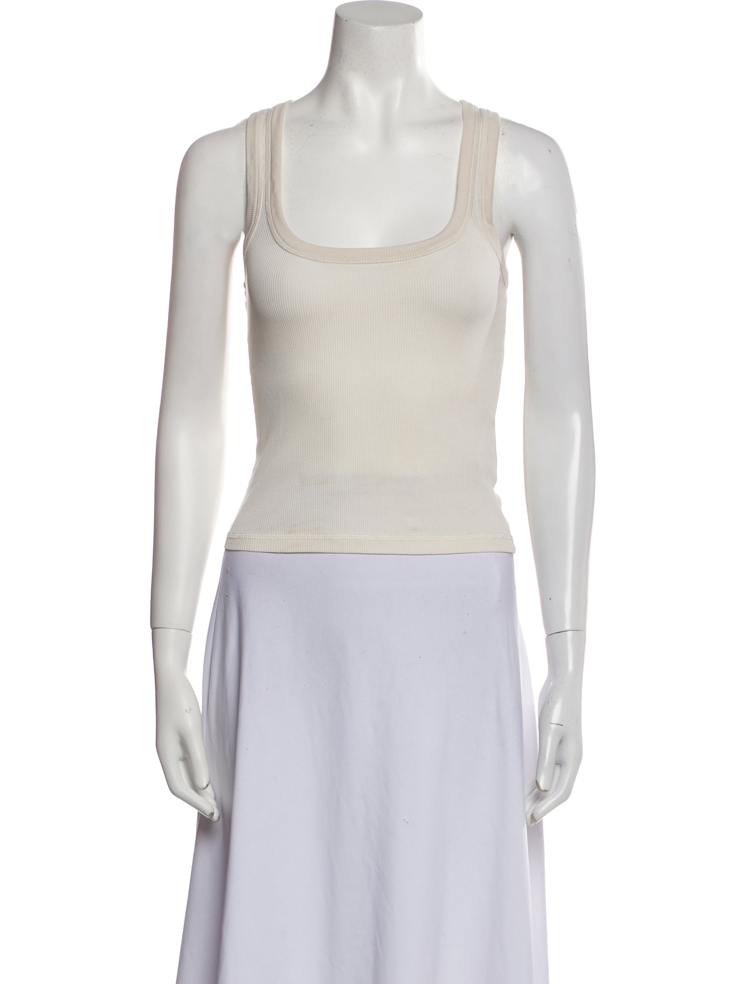 Jacquemus Square Neckline Sleeveless Crop Top