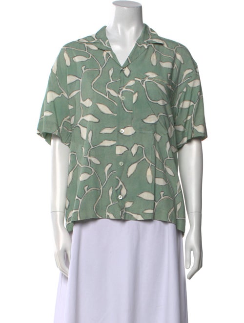 Jacquemus Printed V-Neck Button-Up Top