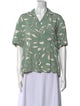 Jacquemus Printed V-Neck Button-Up Top