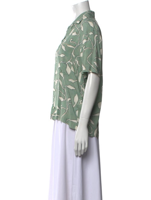 Jacquemus Printed V-Neck Button-Up Top