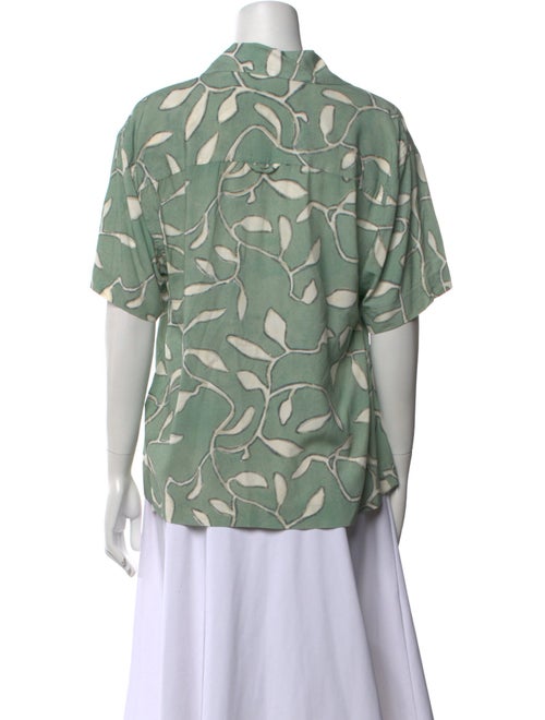 Jacquemus Printed V-Neck Button-Up Top