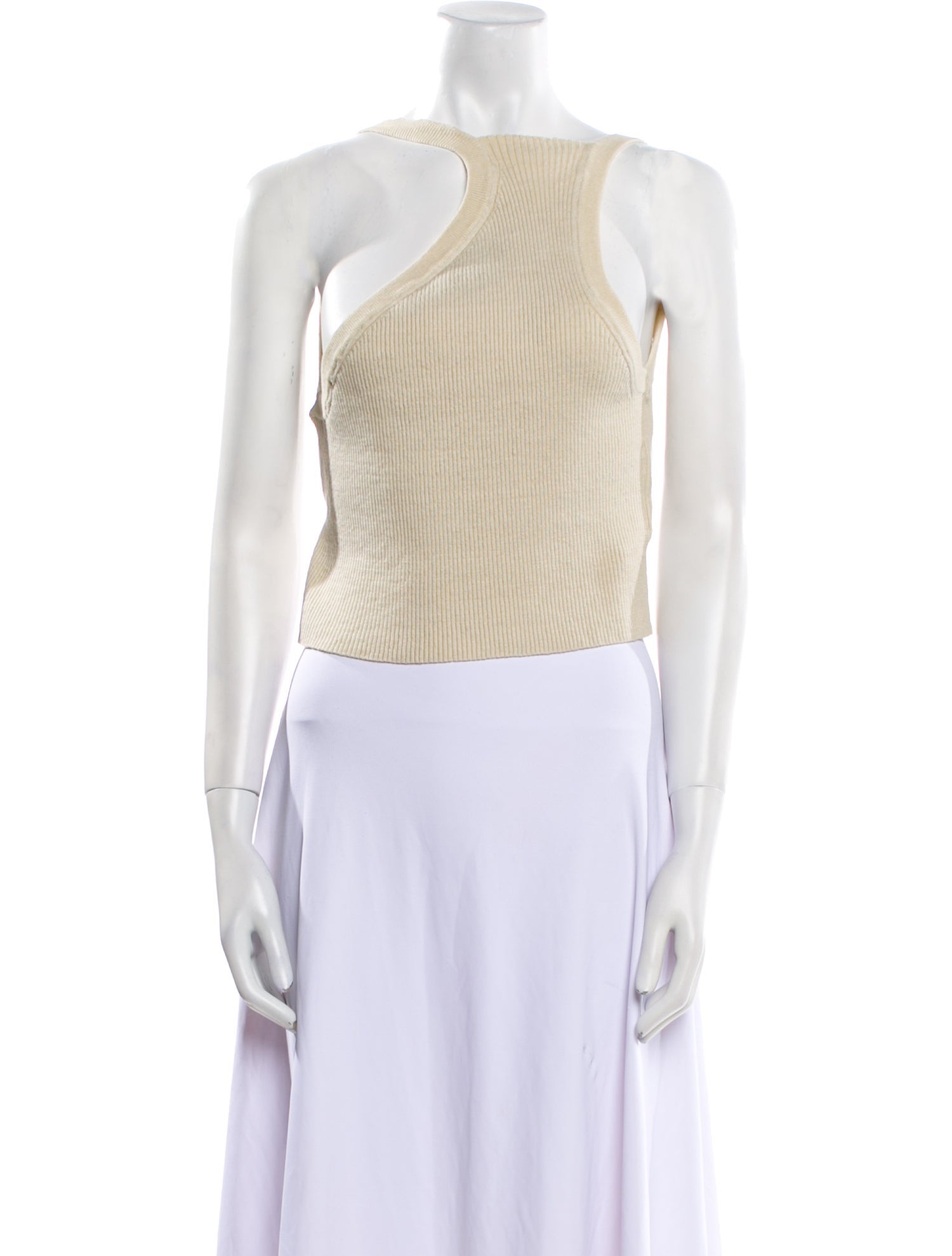 Jacquemus Linen Halterneck Crop Top