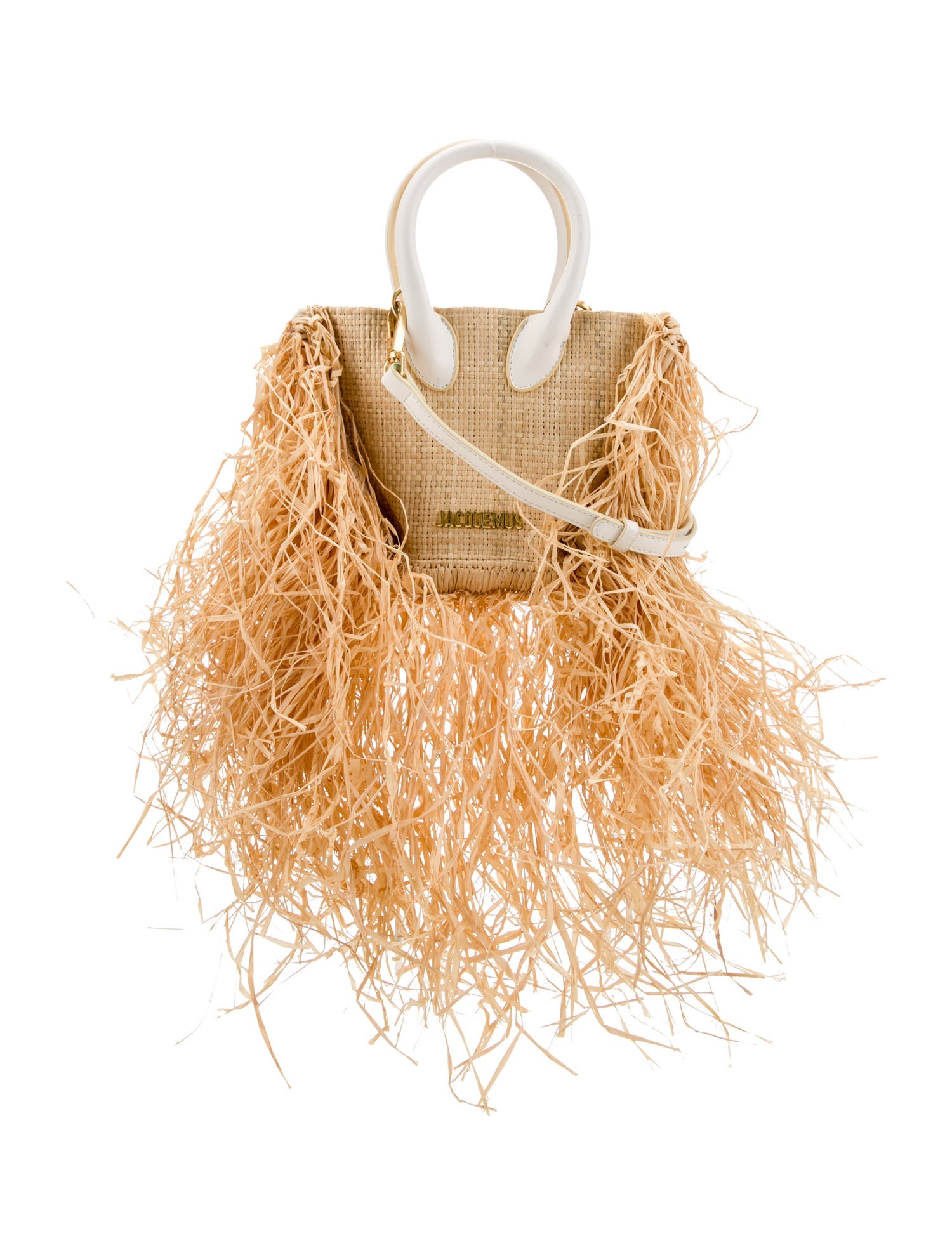 Jacquemus Raffia Top Handle Bag